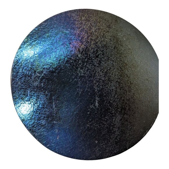 Dichroic Fused Art Glass Plate Fused Glass  9.75x9.75 Iridescent READ - Picture 7 of 7